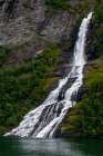 Seven Sisters waterfalls cascades off sheer cliffs into Geirangerfjord-Norway Art Print